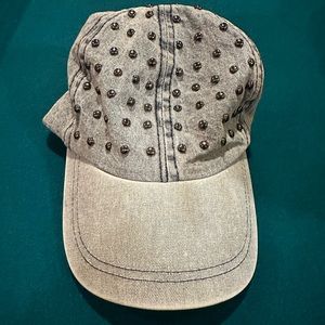 Forever21 denim studded/beaded baseball cap